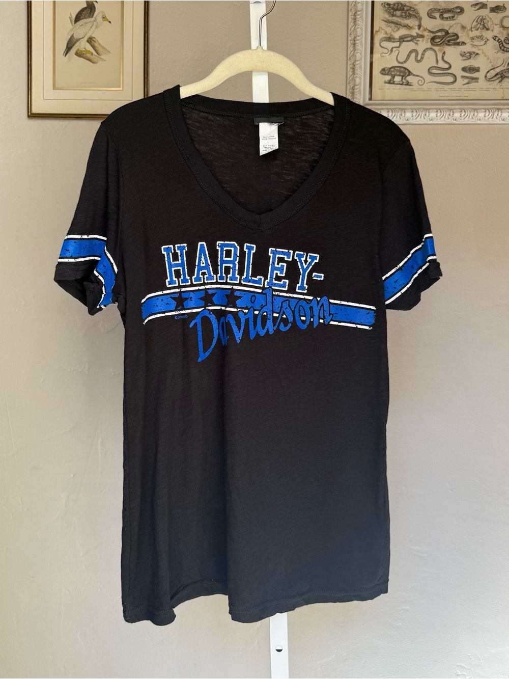 Harley-Davidson 2013 Park City,Utah Black Tee with Blue Graphic Made in USA L